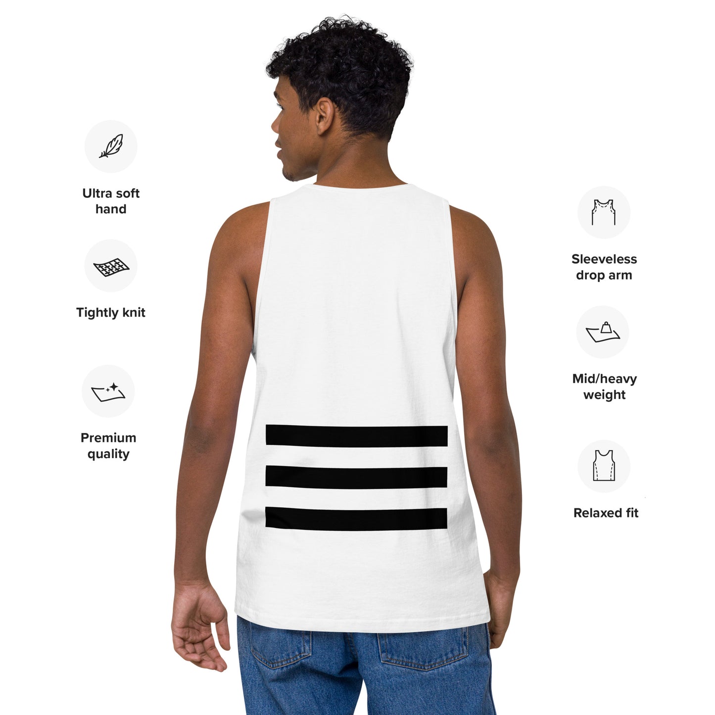 IM STRAIGHT- BLACK- Men’s premium tank top