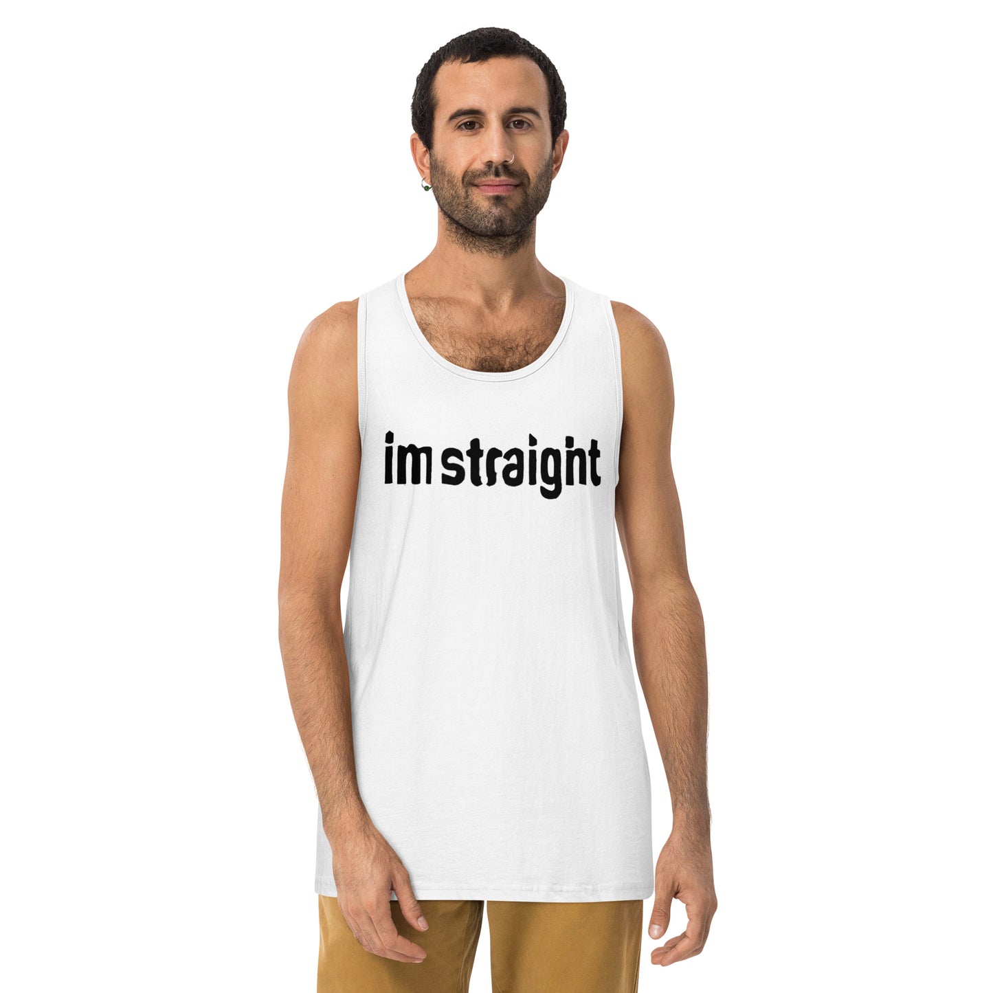 IM STRAIGHT- BLACK- Men’s premium tank top