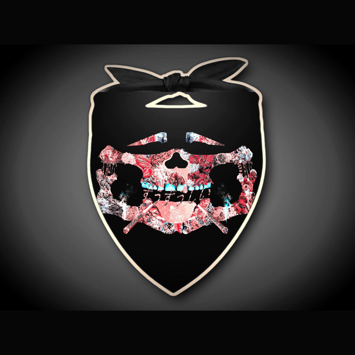 BUDWAR Red Skull Political Face Bandana