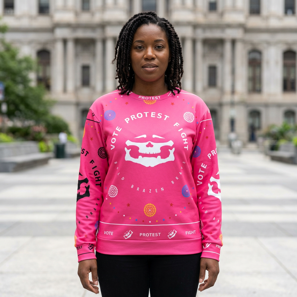Vote Protest Fight Pink Political Sweatshirt