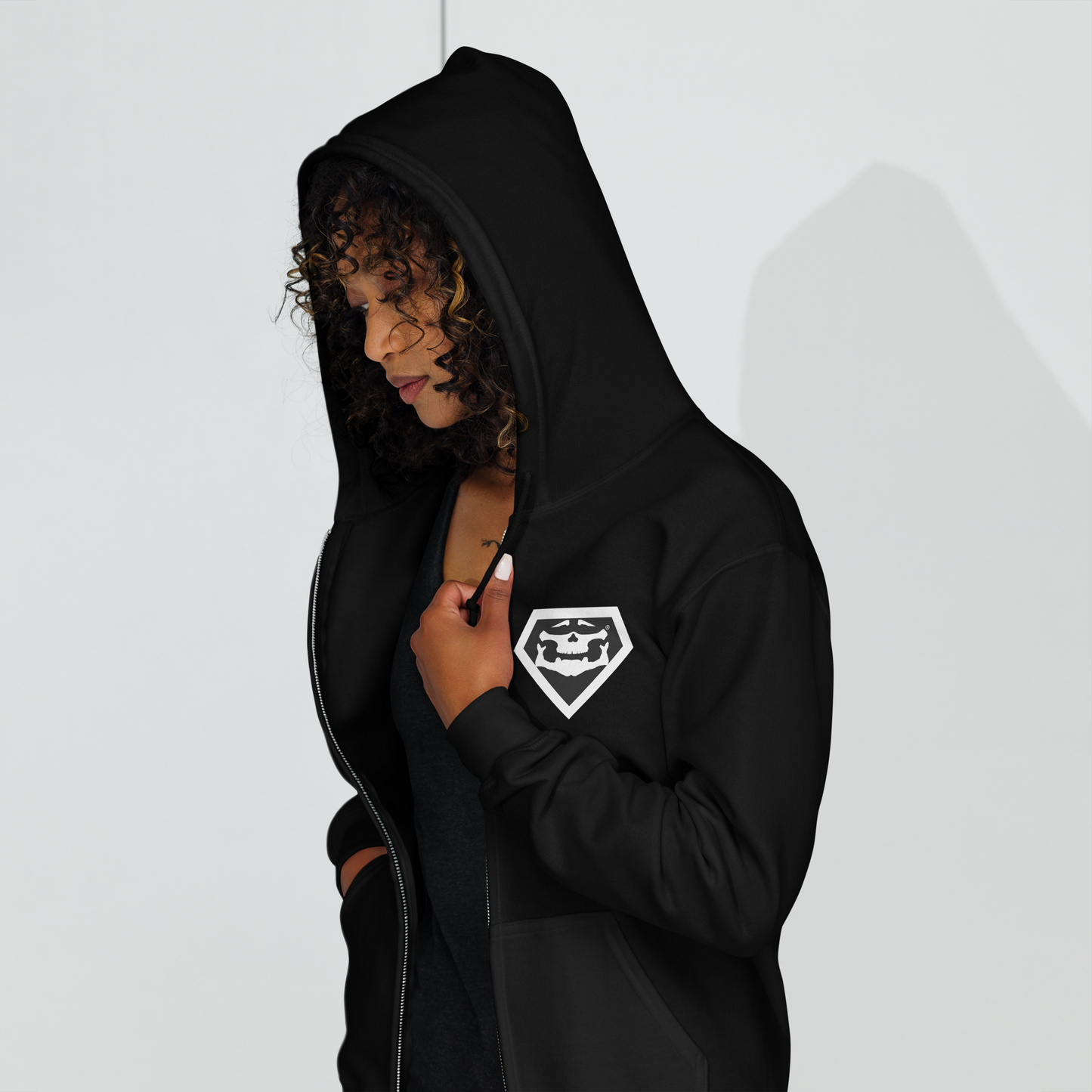 BBBAPB SUPERHERO- WHITE- Unisex heavy blend zip hoodie