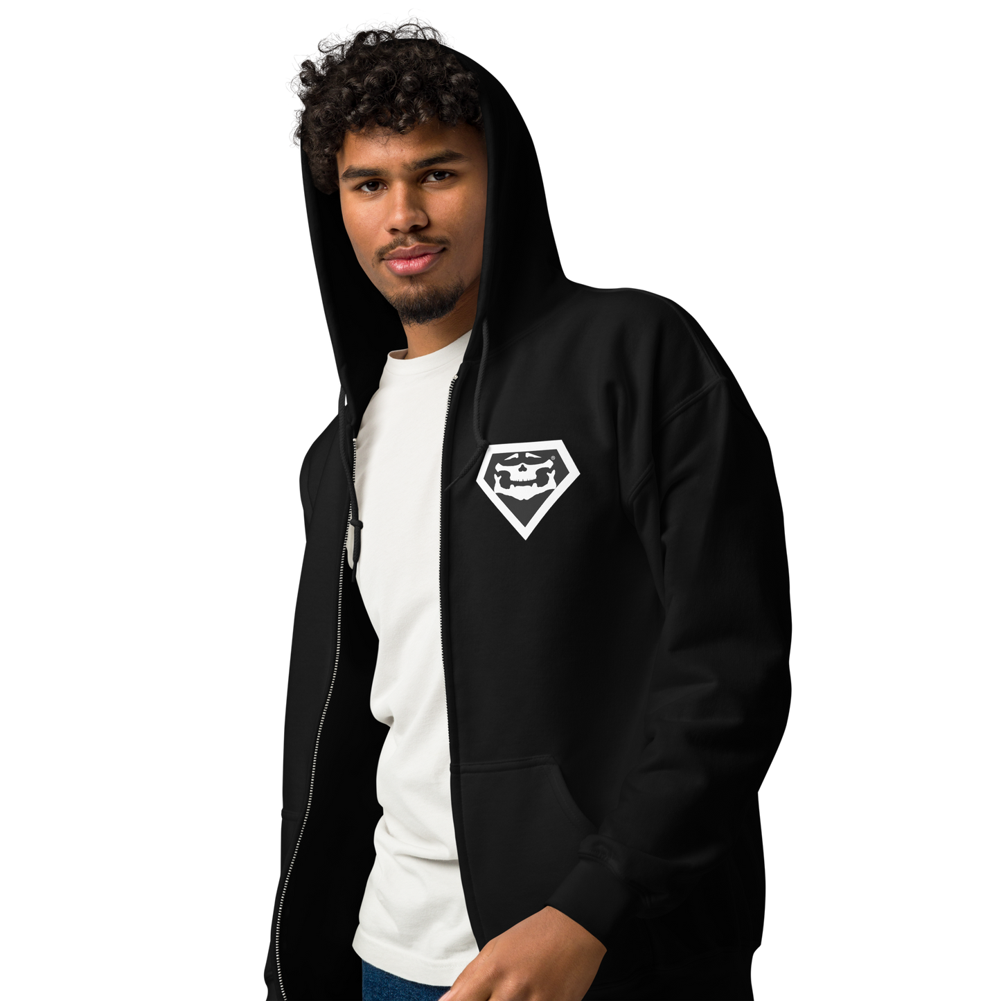 BBBAPB SUPERHERO- WHITE- Unisex heavy blend zip hoodie