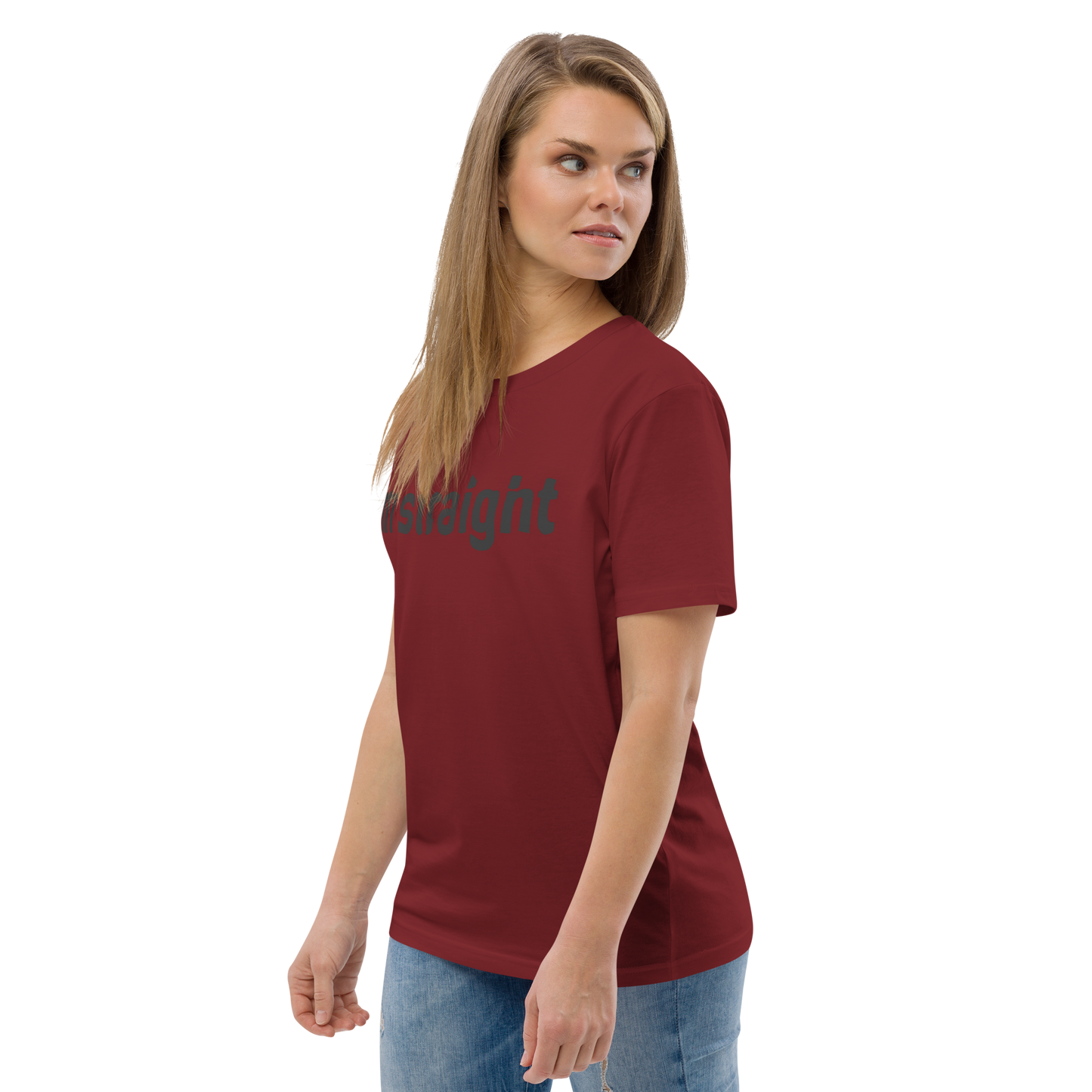 IM STRAIGHT- BLACK- POLITICAL BRAND- Unisex organic cotton t-shirt