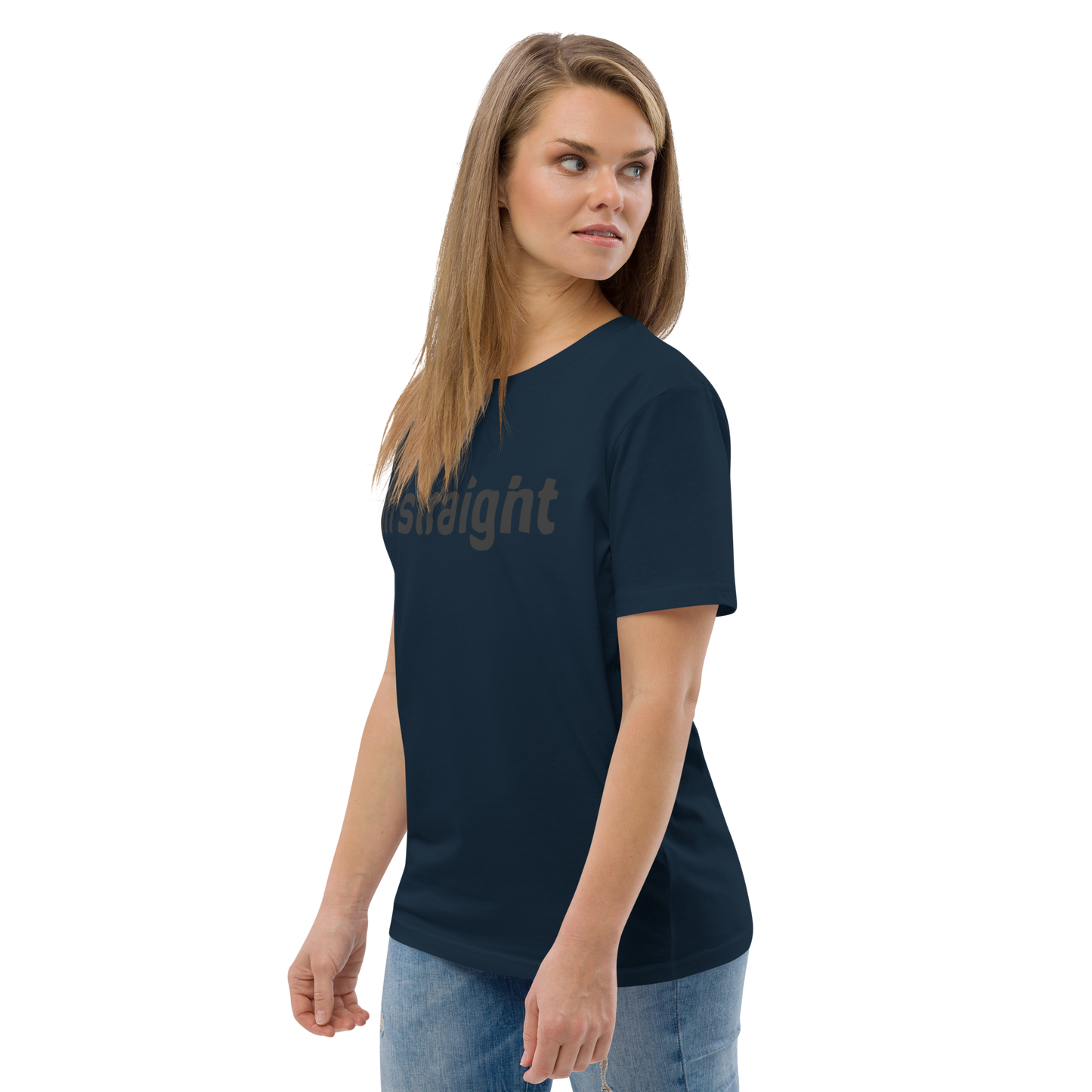 IM STRAIGHT- BLACK- POLITICAL BRAND- Unisex organic cotton t-shirt