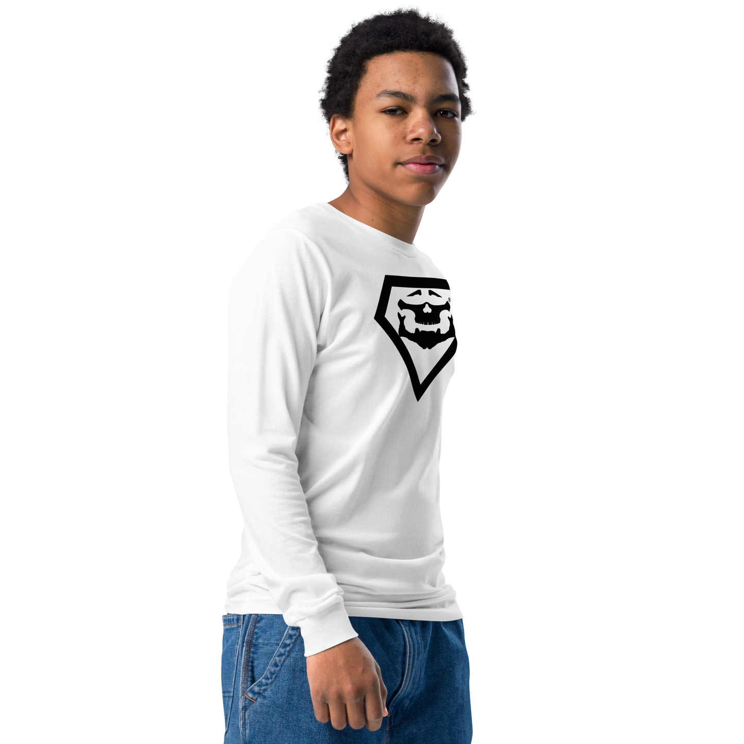 BBBAPB SUPERHERO- BLACK- Youth long sleeve tee