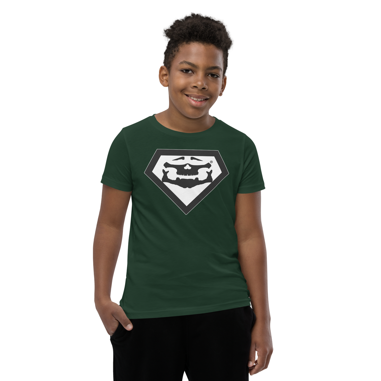 BBBAPB SUPERHERO- BLACK- Youth Short Sleeve T-Shirt