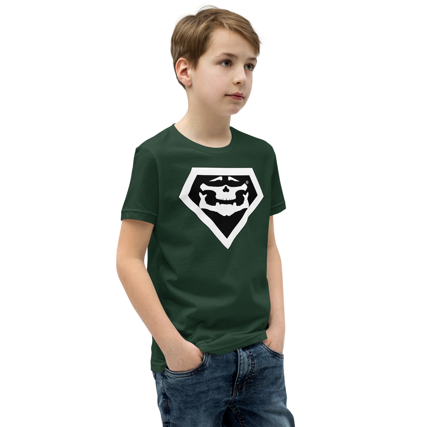 BBBAPB SUPERHERO- WHITE- Youth Short Sleeve T-Shirt