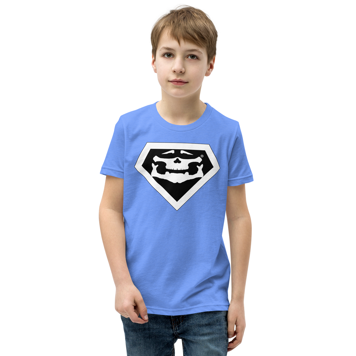 BBBAPB SUPERHERO- WHITE- Youth Short Sleeve T-Shirt