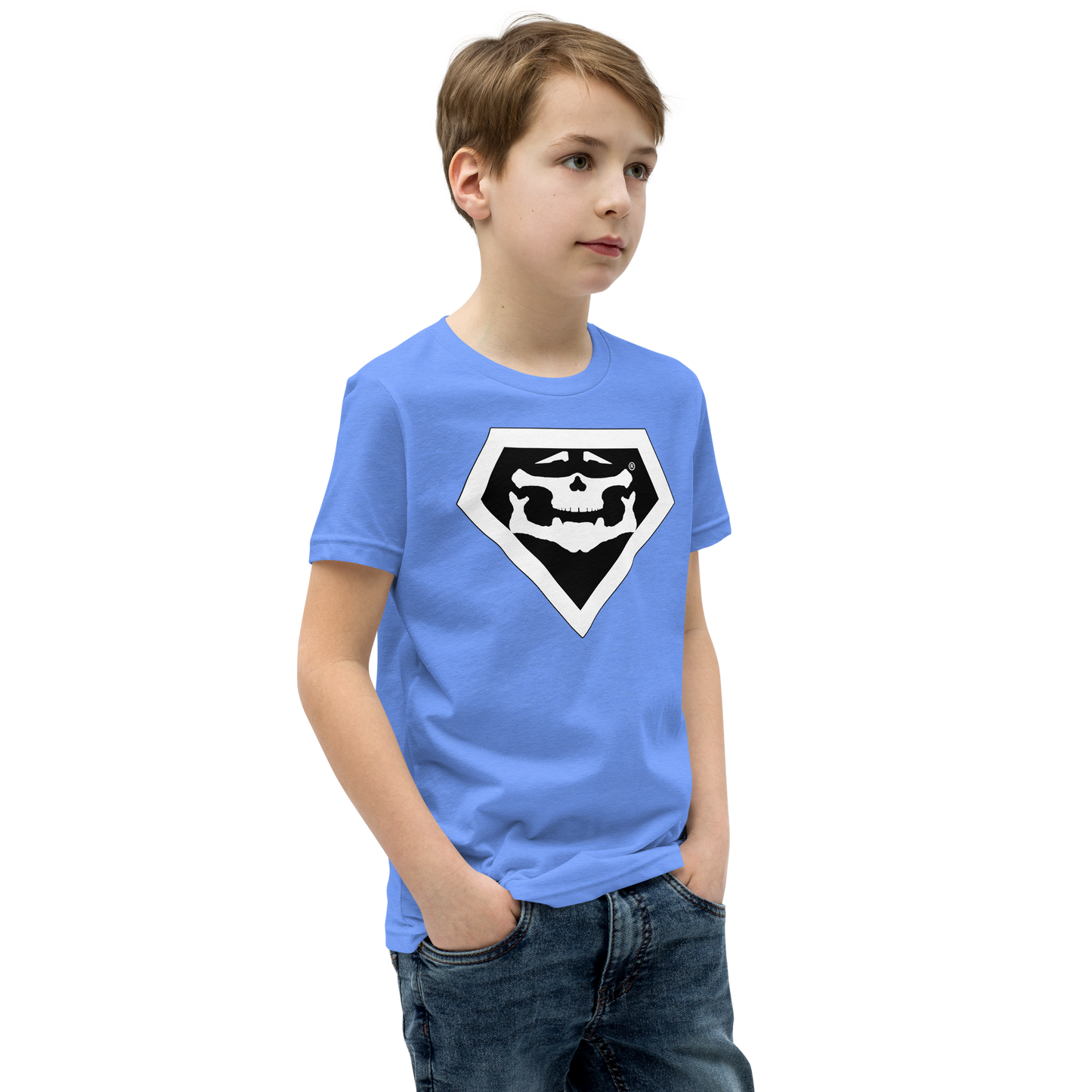 BBBAPB SUPERHERO- WHITE- Youth Short Sleeve T-Shirt