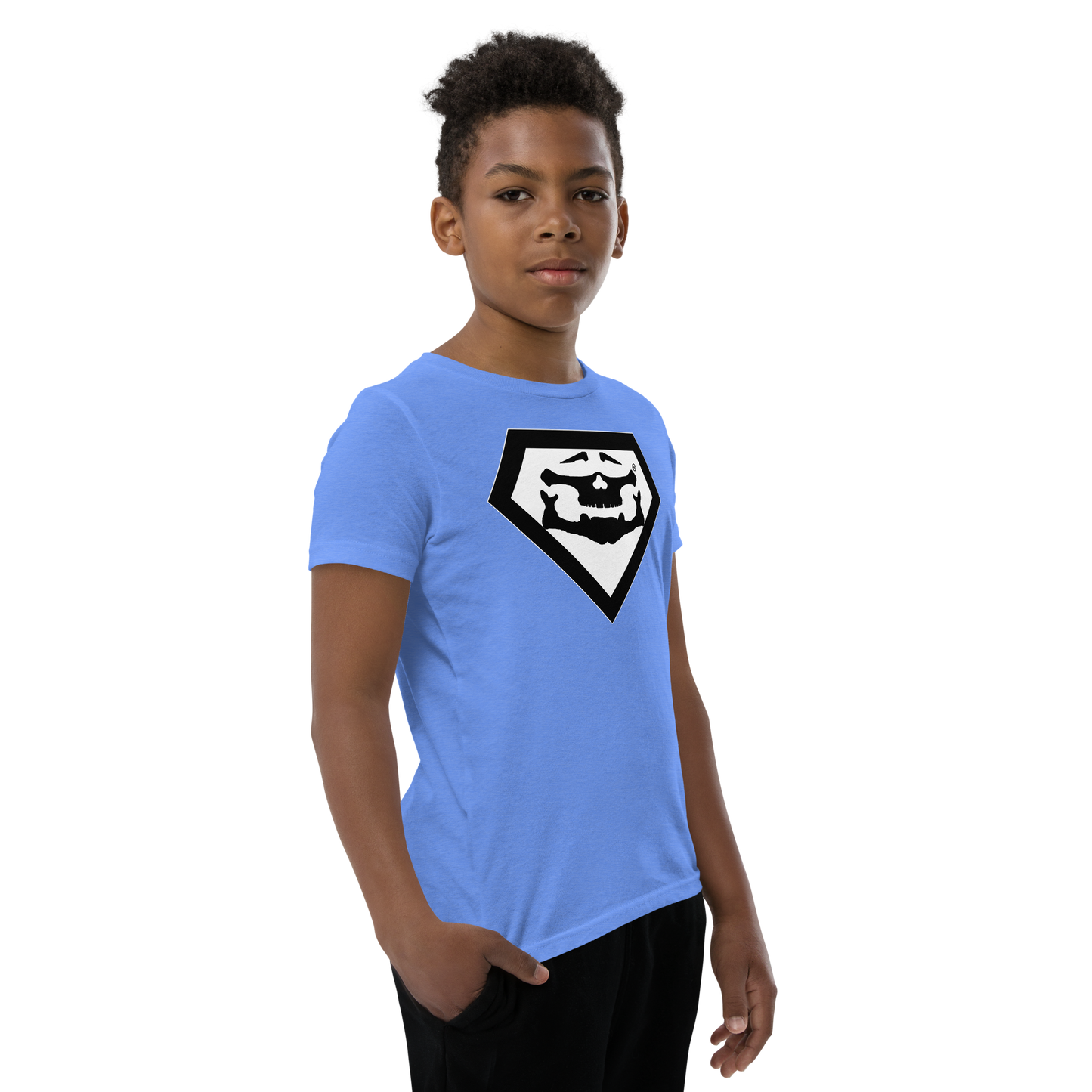 BBBAPB SUPERHERO- BLACK- Youth Short Sleeve T-Shirt