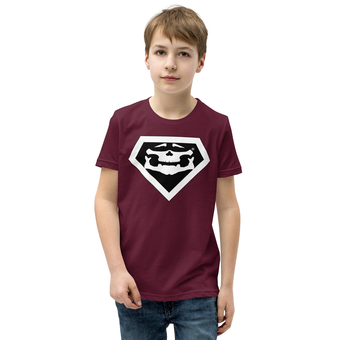 BBBAPB SUPERHERO- WHITE- Youth Short Sleeve T-Shirt