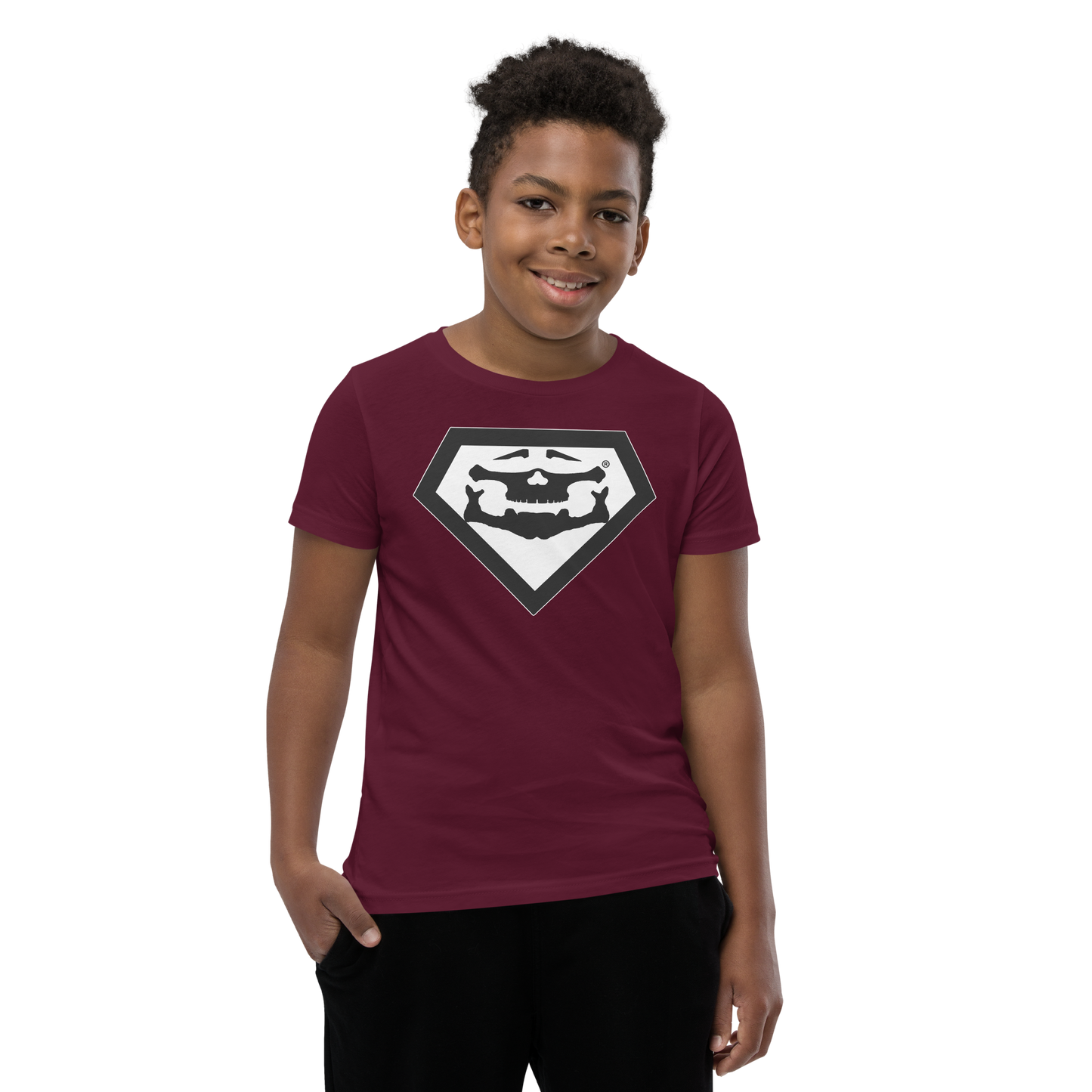 BBBAPB SUPERHERO- BLACK- Youth Short Sleeve T-Shirt