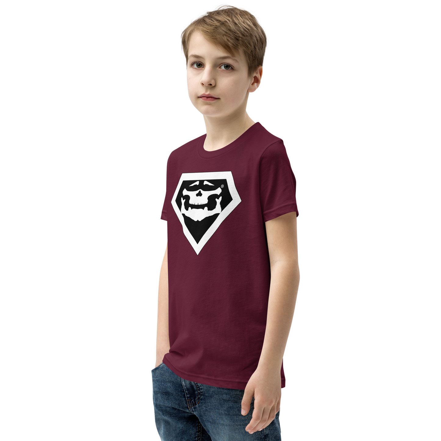 BBBAPB SUPERHERO- WHITE- Youth Short Sleeve T-Shirt
