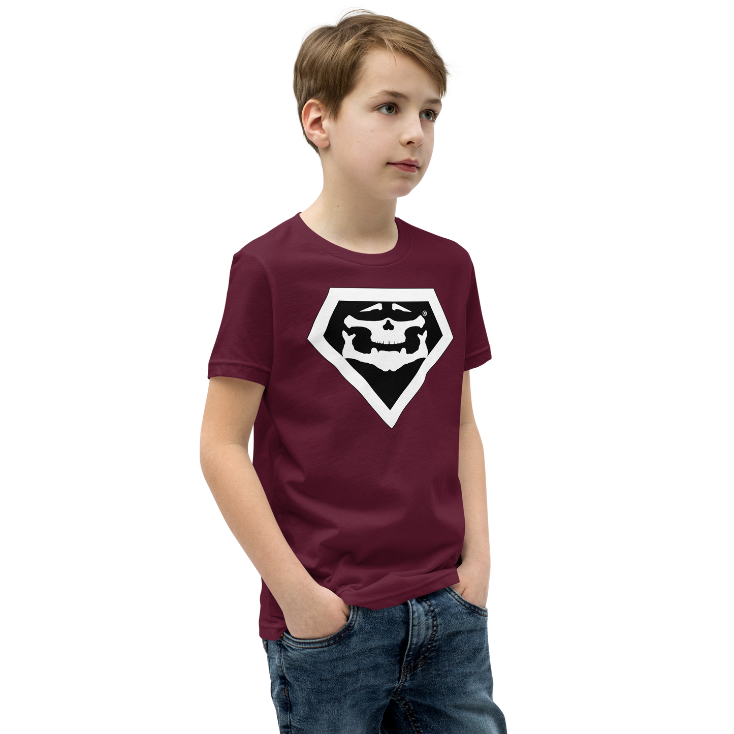 BBBAPB SUPERHERO- WHITE- Youth Short Sleeve T-Shirt