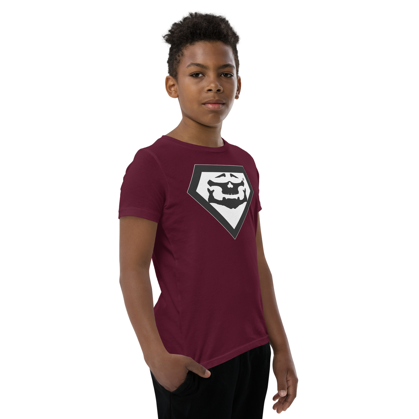 BBBAPB SUPERHERO- BLACK- Youth Short Sleeve T-Shirt