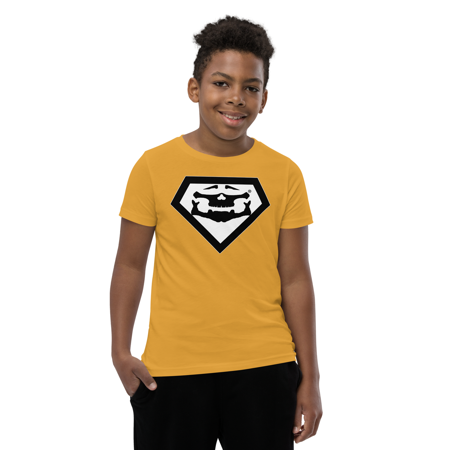 BBBAPB SUPERHERO- BLACK- Youth Short Sleeve T-Shirt