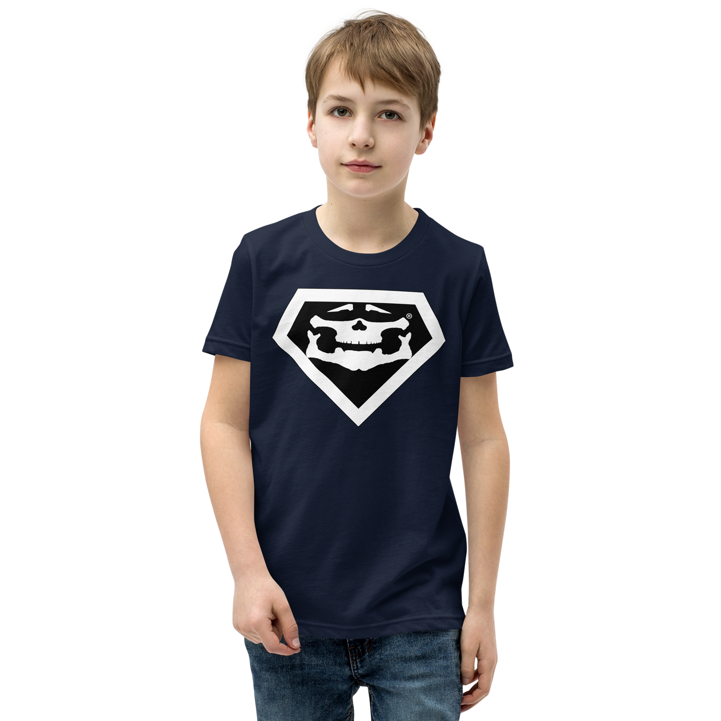 BBBAPB SUPERHERO- WHITE- Youth Short Sleeve T-Shirt