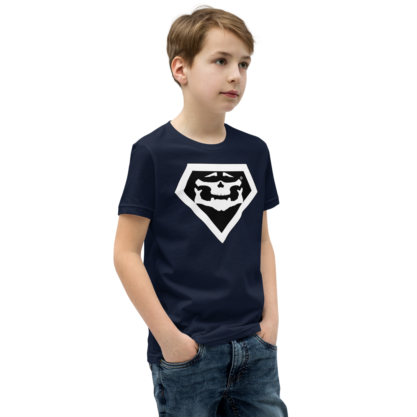 BBBAPB SUPERHERO- WHITE- Youth Short Sleeve T-Shirt