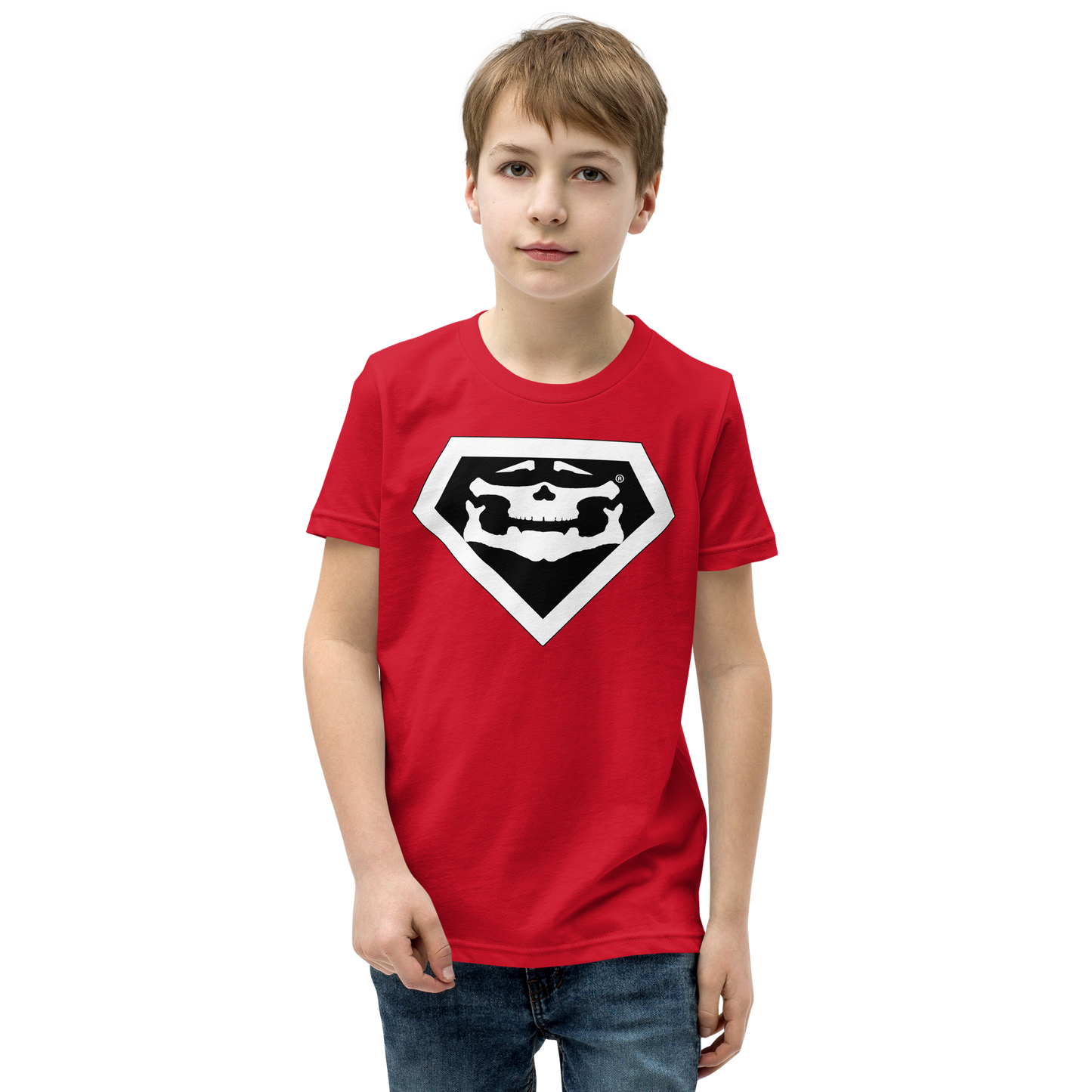 BBBAPB SUPERHERO- WHITE- Youth Short Sleeve T-Shirt
