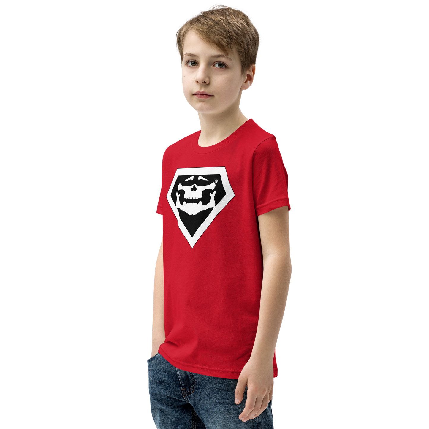 BBBAPB SUPERHERO- WHITE- Youth Short Sleeve T-Shirt
