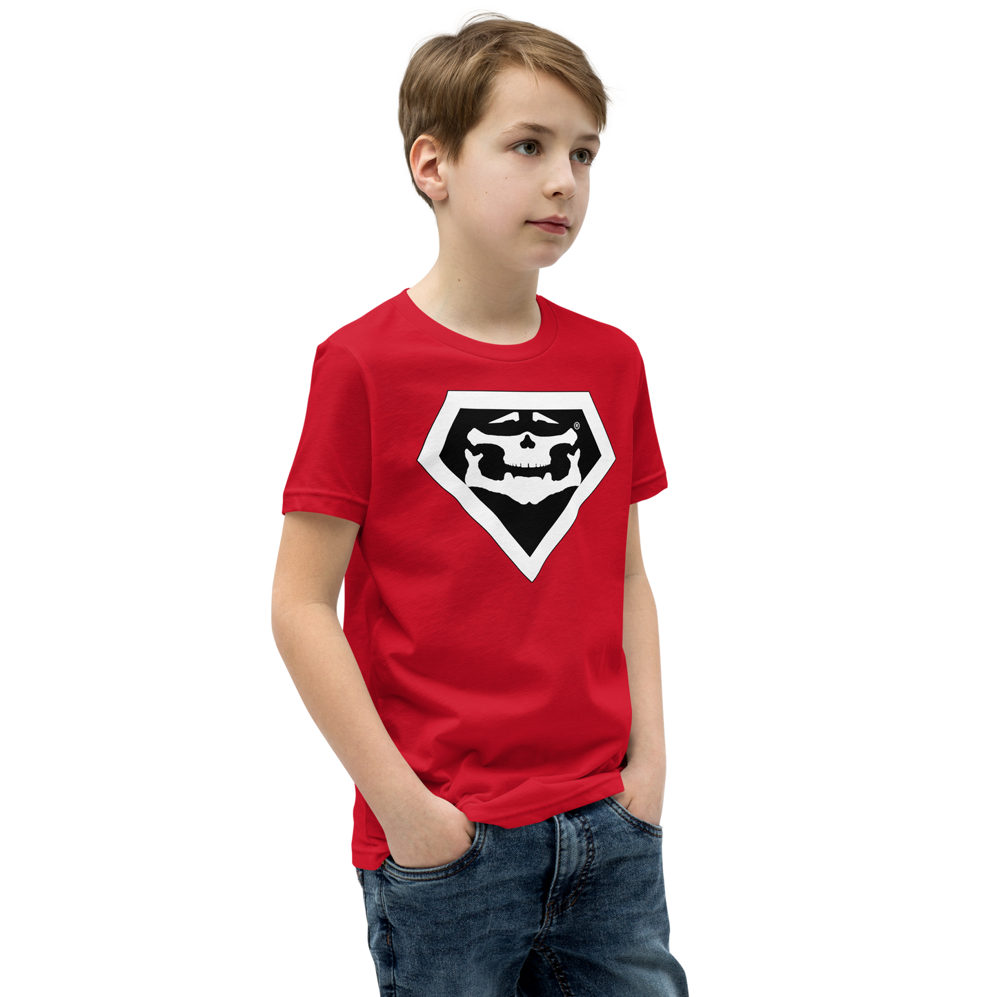 BBBAPB SUPERHERO- WHITE- Youth Short Sleeve T-Shirt