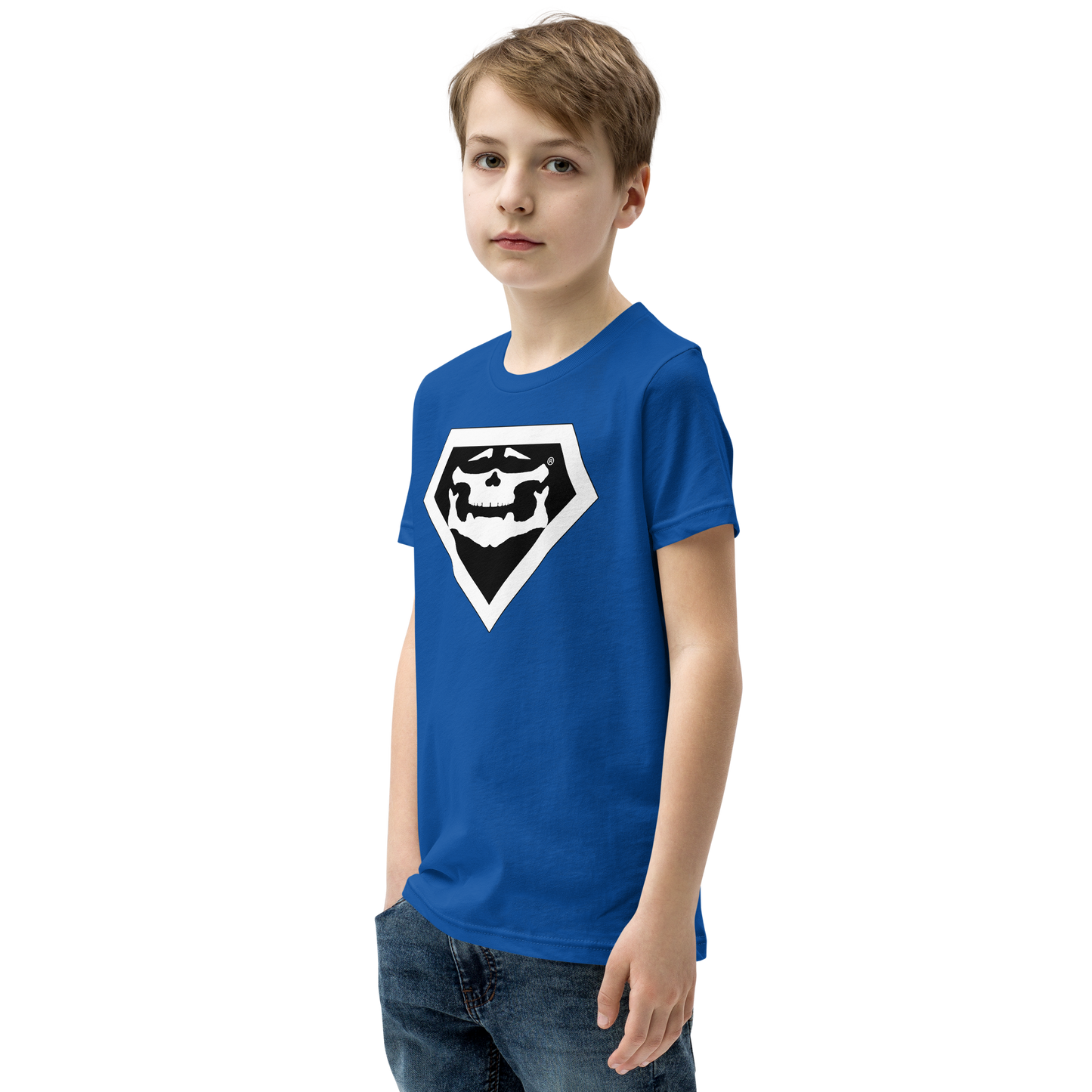 BBBAPB SUPERHERO- WHITE- Youth Short Sleeve T-Shirt