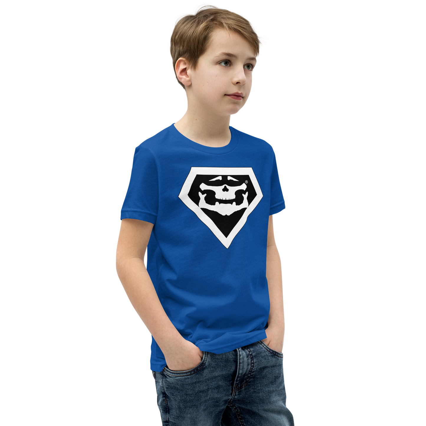 BBBAPB SUPERHERO- WHITE- Youth Short Sleeve T-Shirt