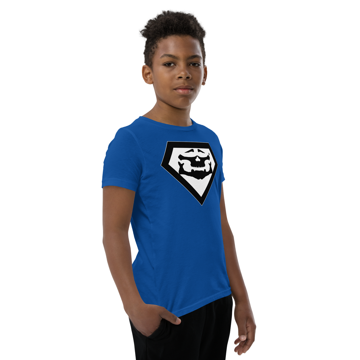 BBBAPB SUPERHERO- BLACK- Youth Short Sleeve T-Shirt