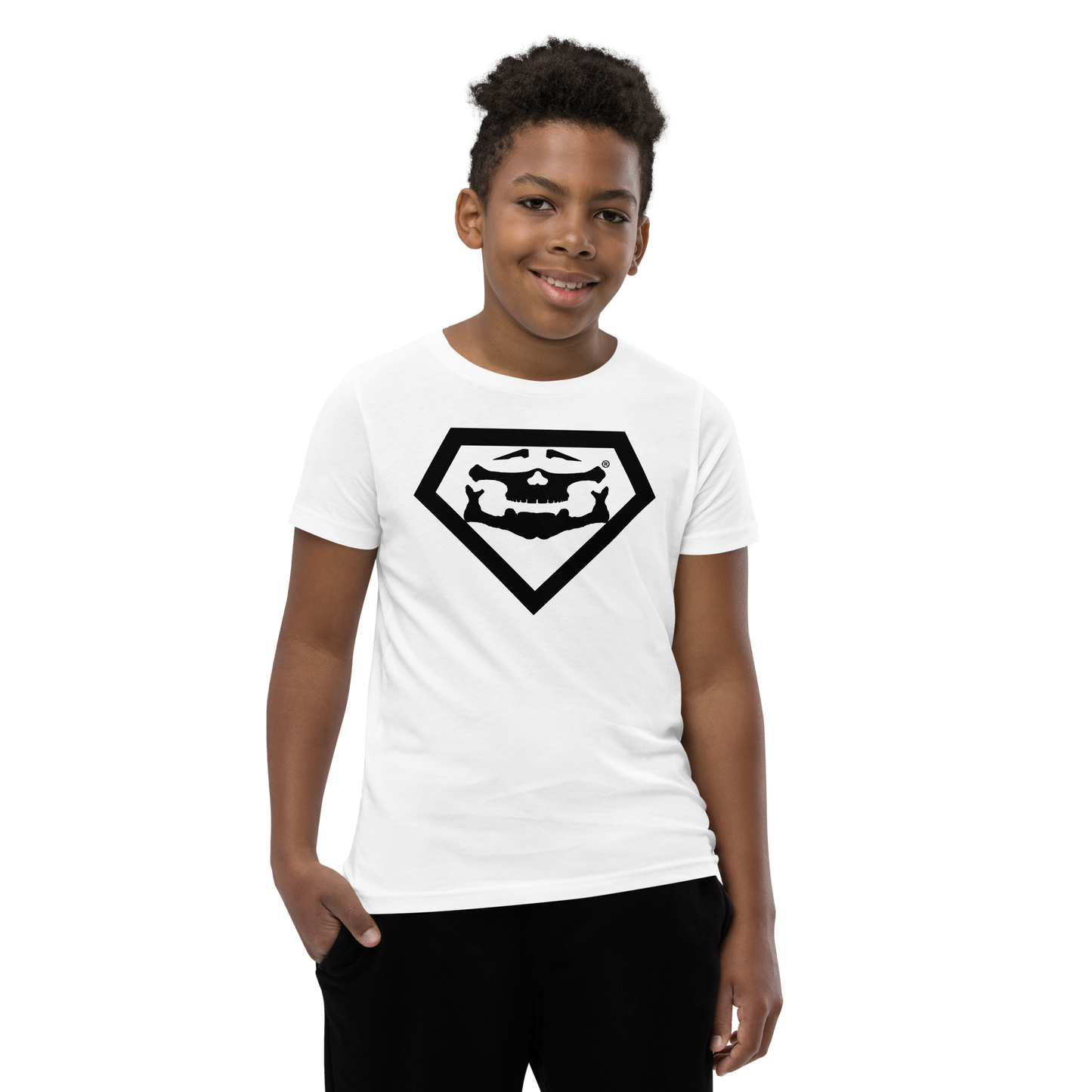 BBBAPB SUPERHERO- BLACK- Youth Short Sleeve T-Shirt