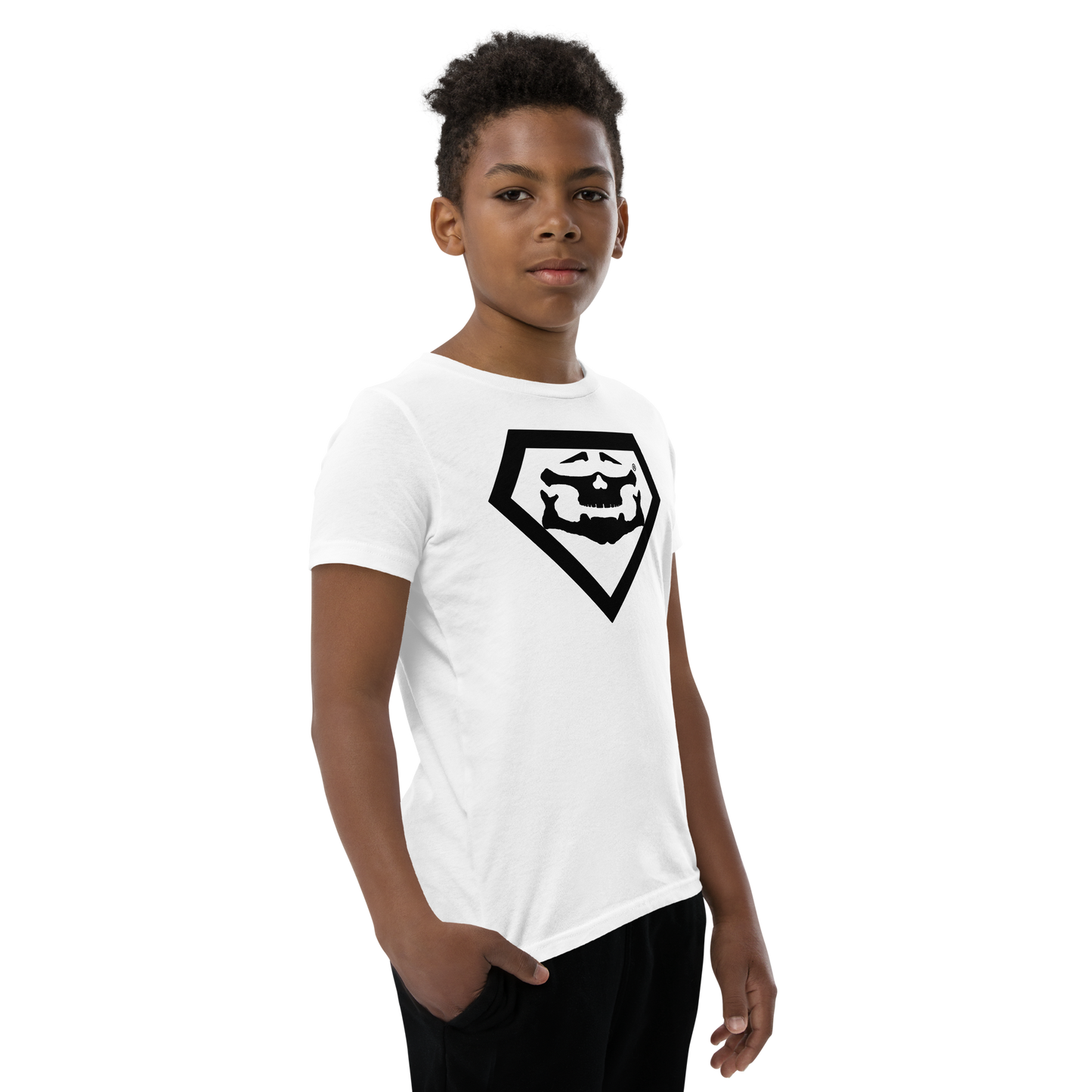 BBBAPB SUPERHERO- BLACK- Youth Short Sleeve T-Shirt