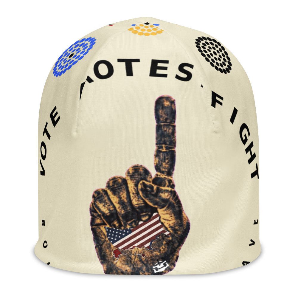 America First Off-White Beanie