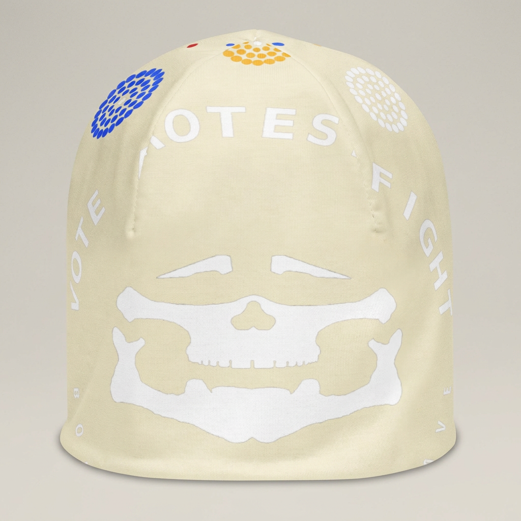 White Face Logo Off-White Beanie — product-only mockup