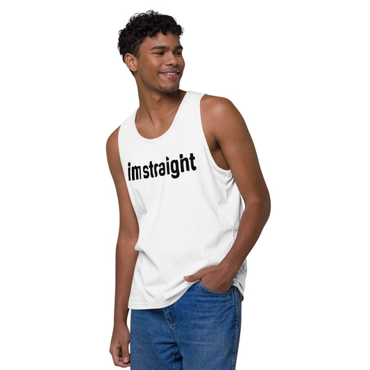 IM STRAIGHT- BLACK- Men’s premium tank top