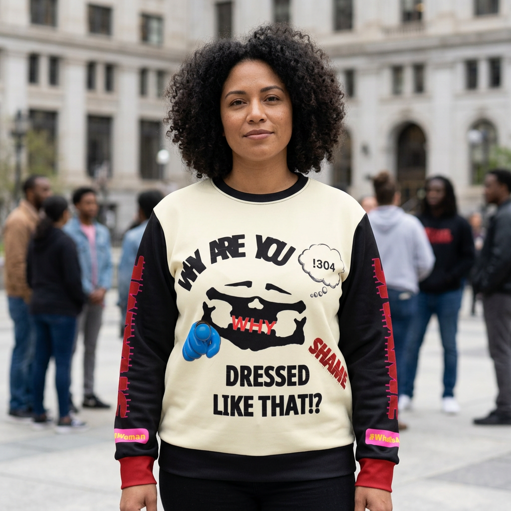 Bullhorn SHAME White Political Sweatshirt