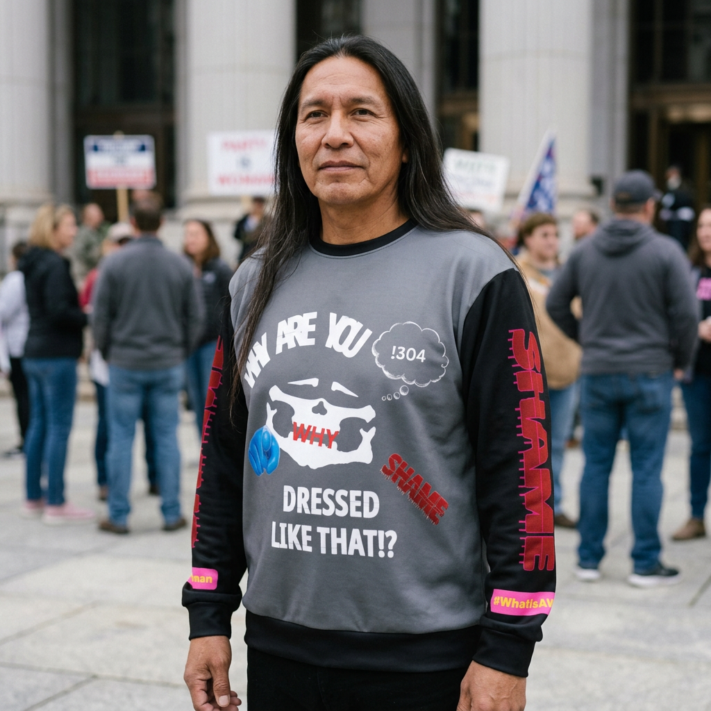 SHAME Blood-Red Political Sweatshirt