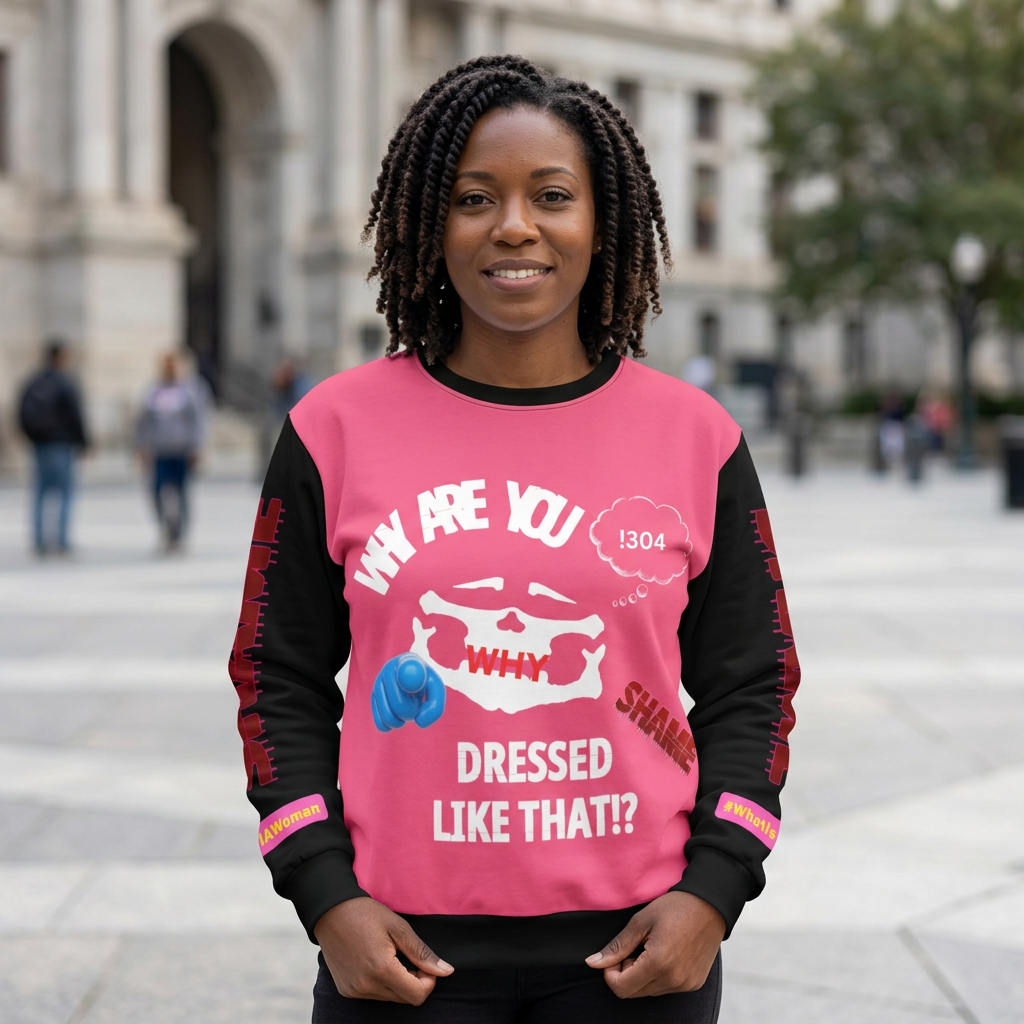 SHAME Pink Outline Political Sweatshirt