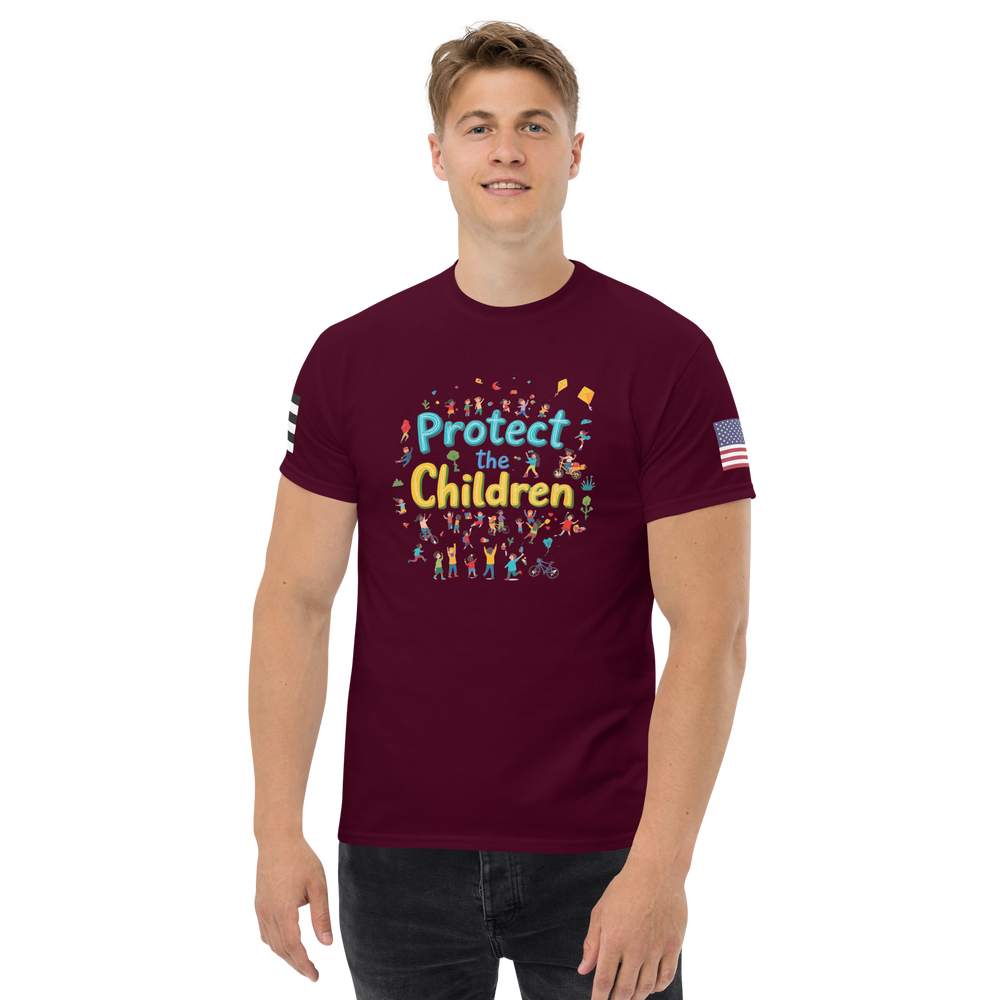 Unisex Classic T-Shirt — "Protect The Children" Political Statement Tee