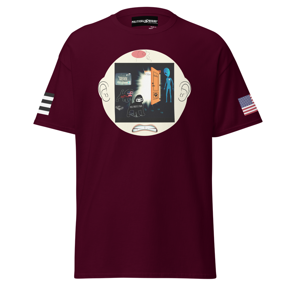 Unisex Classic T-Shirt — Bold Brazen Brave Alien Invasion Statement Tee