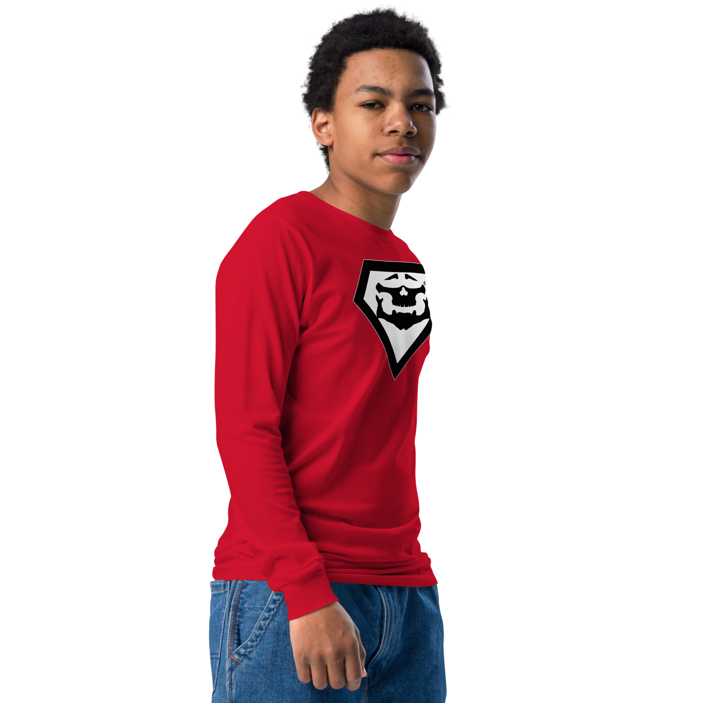 BBBAPB SUPERHERO- BLACK- Youth long sleeve tee
