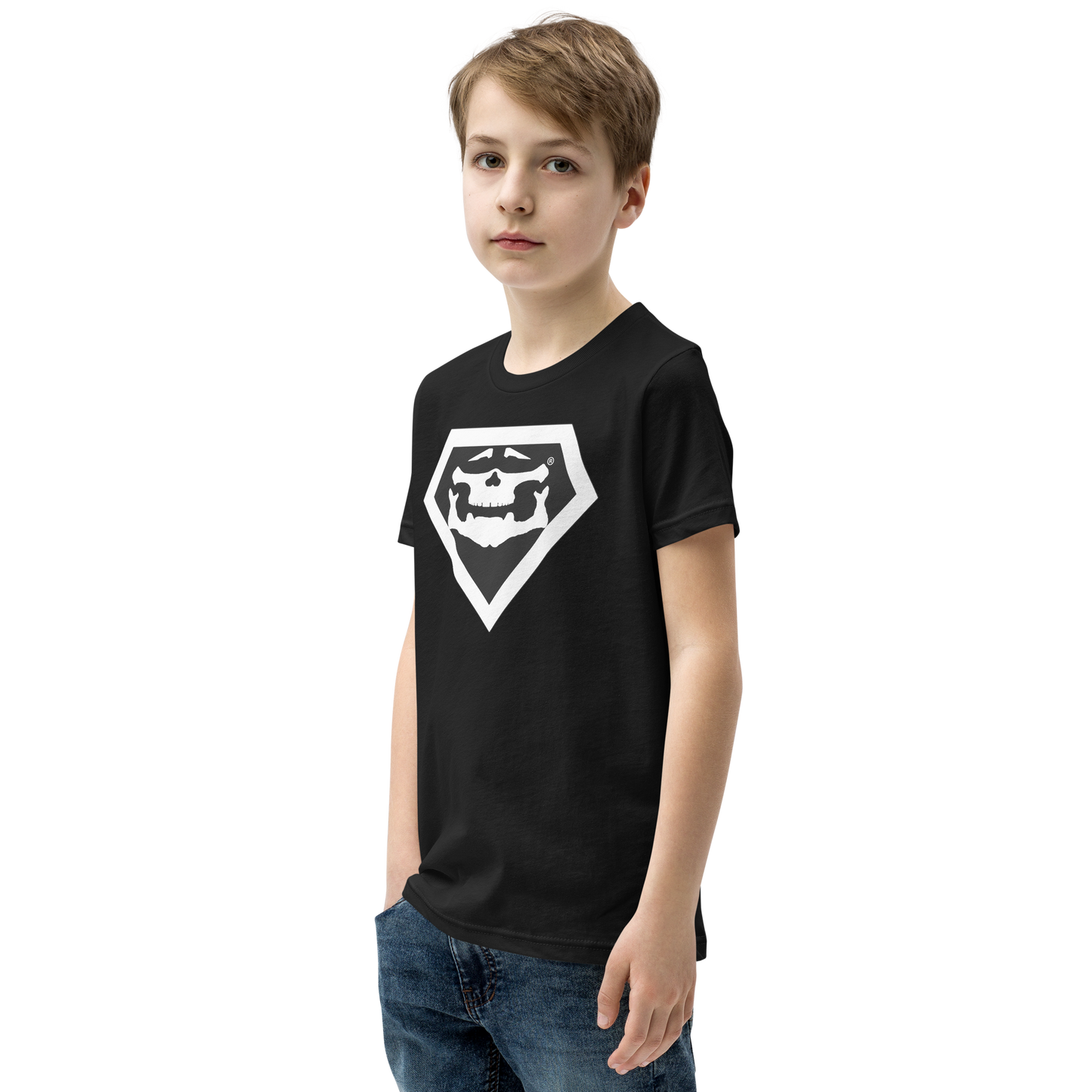 BBBAPB SUPERHERO- WHITE- Youth Short Sleeve T-Shirt