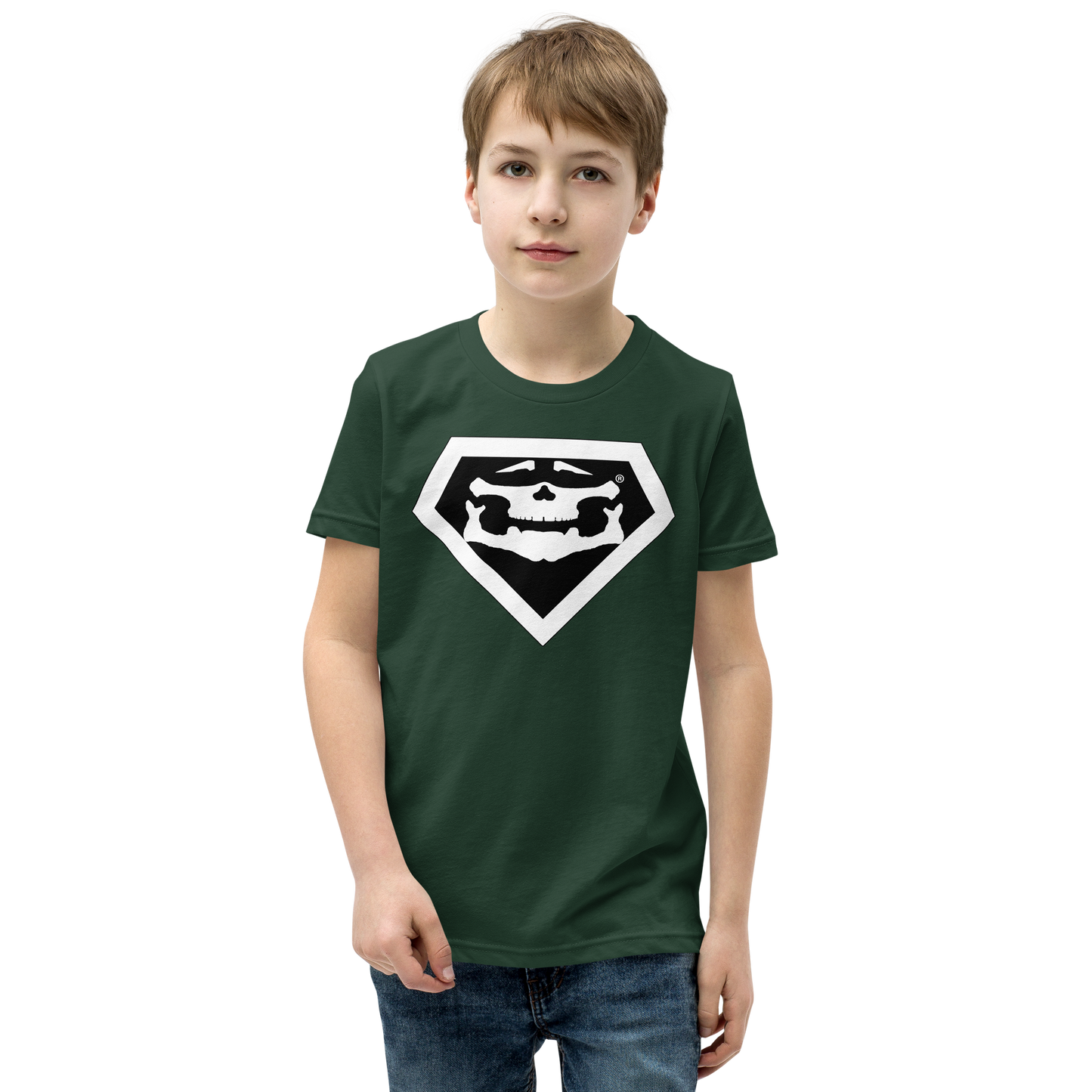 BBBAPB SUPERHERO- WHITE- Youth Short Sleeve T-Shirt