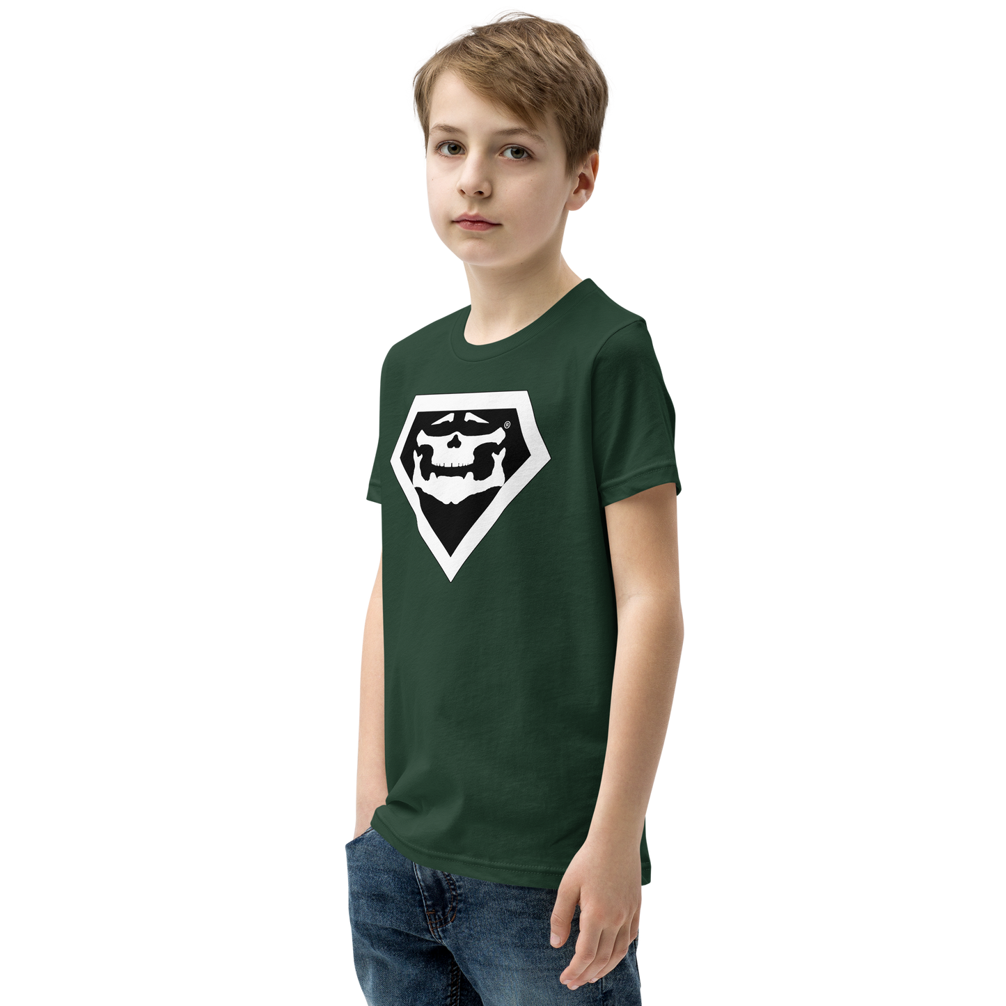 BBBAPB SUPERHERO- WHITE- Youth Short Sleeve T-Shirt