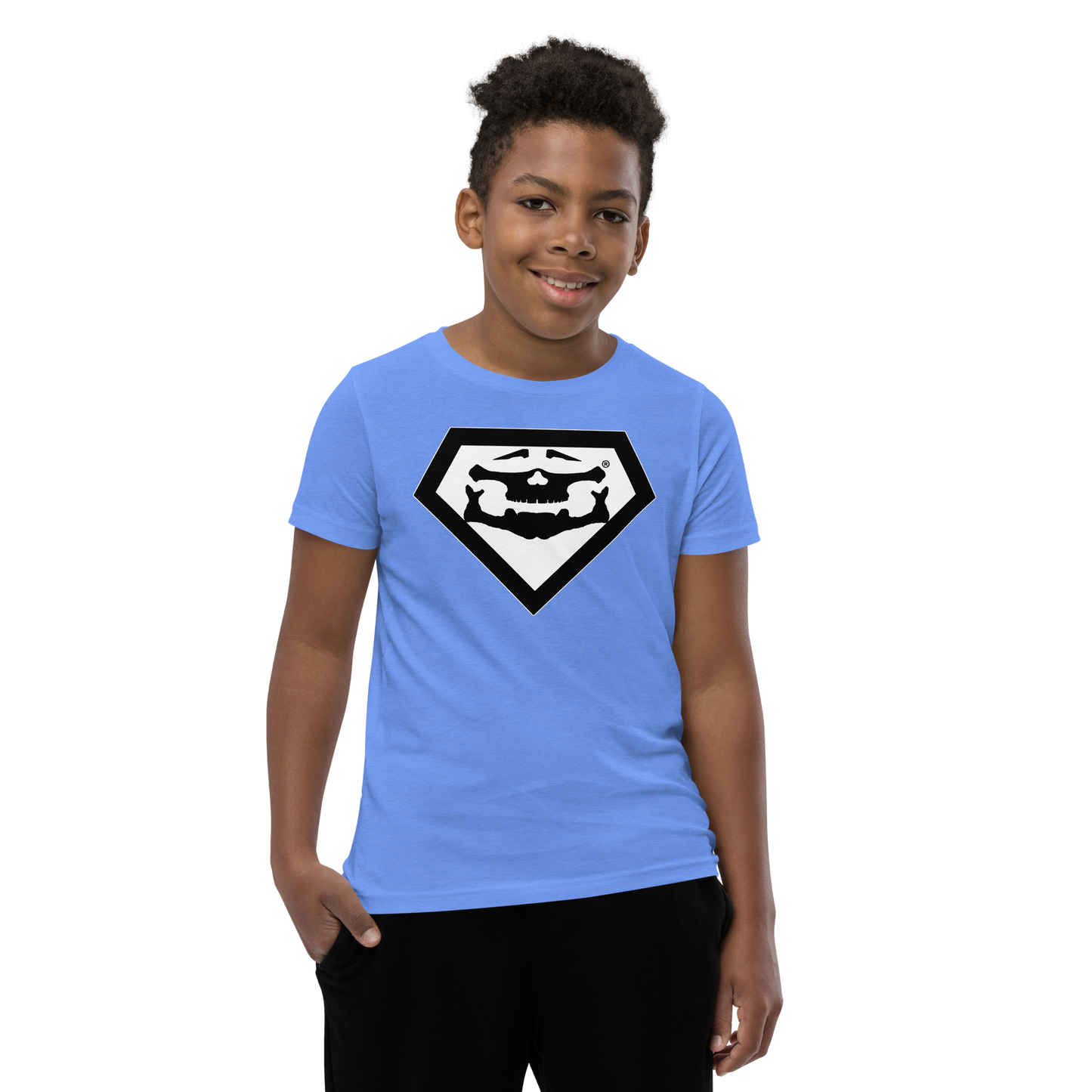 BBBAPB SUPERHERO- BLACK- Youth Short Sleeve T-Shirt