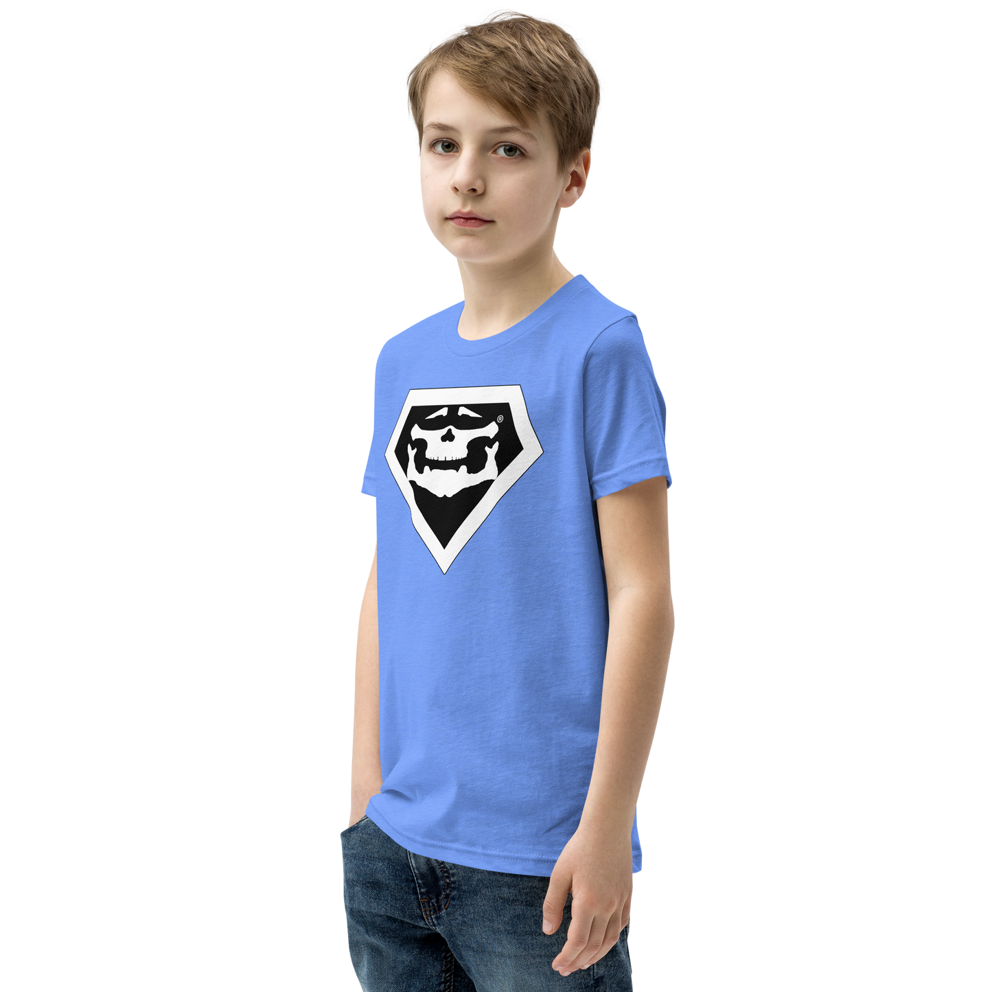 BBBAPB SUPERHERO- WHITE- Youth Short Sleeve T-Shirt