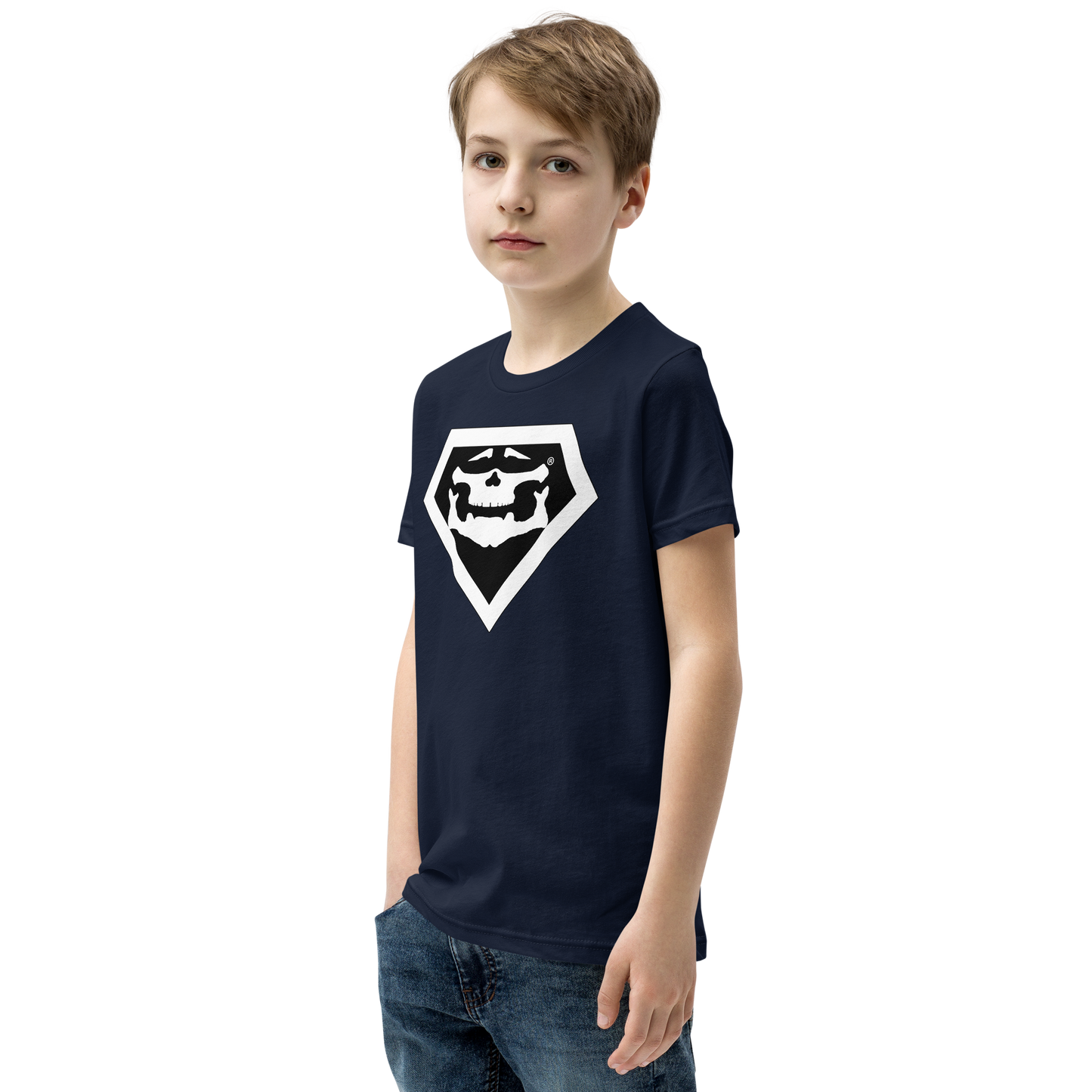 BBBAPB SUPERHERO- WHITE- Youth Short Sleeve T-Shirt