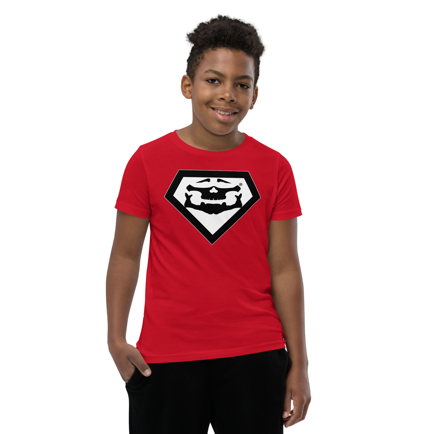 BBBAPB SUPERHERO- BLACK- Youth Short Sleeve T-Shirt