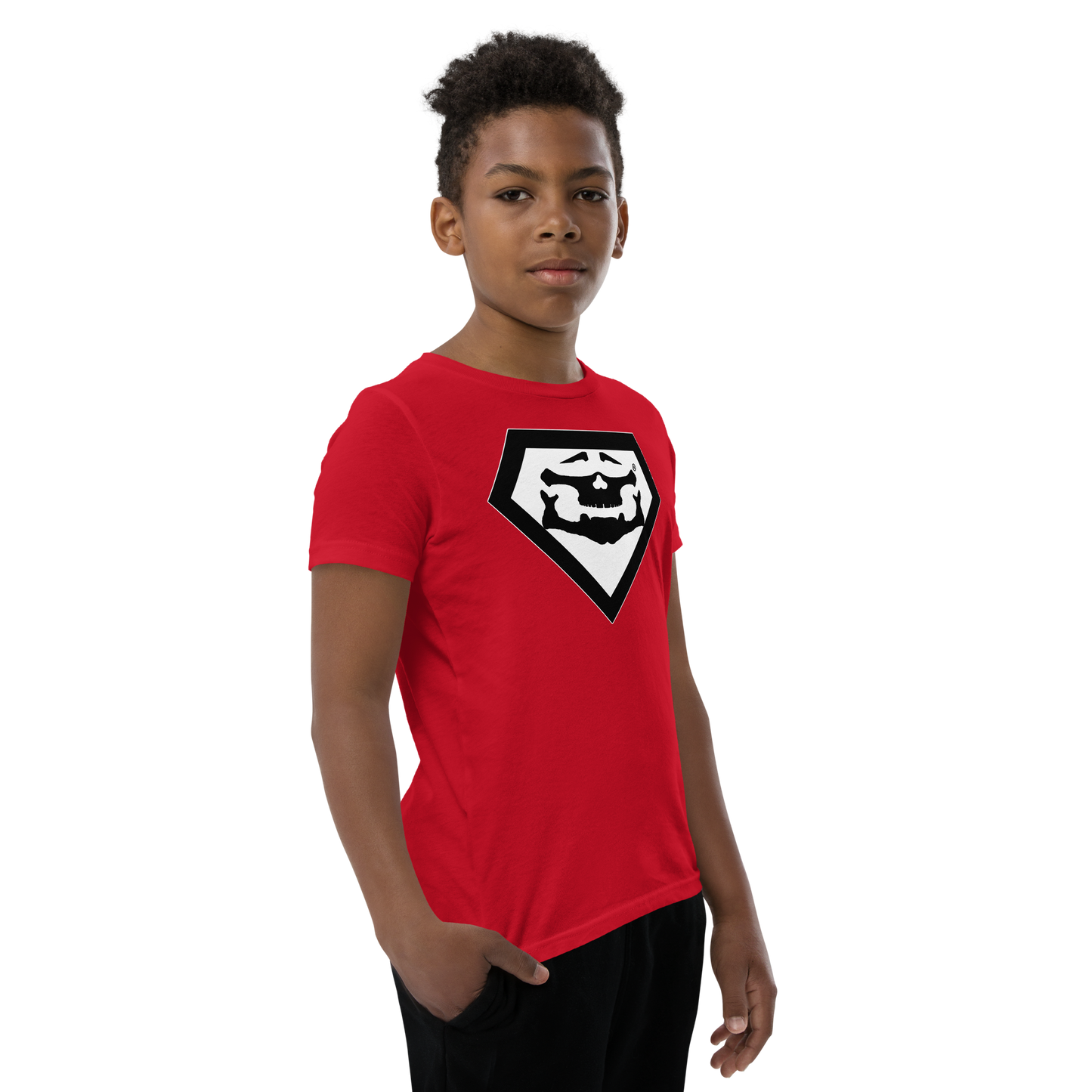 BBBAPB SUPERHERO- BLACK- Youth Short Sleeve T-Shirt