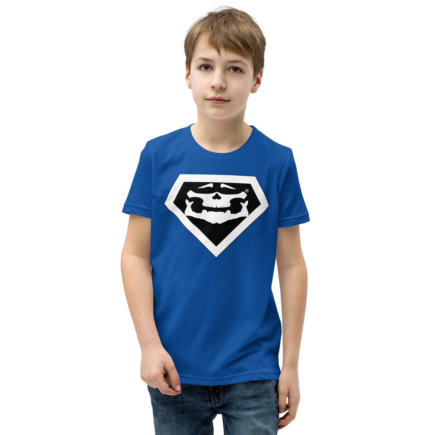 BBBAPB SUPERHERO- WHITE- Youth Short Sleeve T-Shirt
